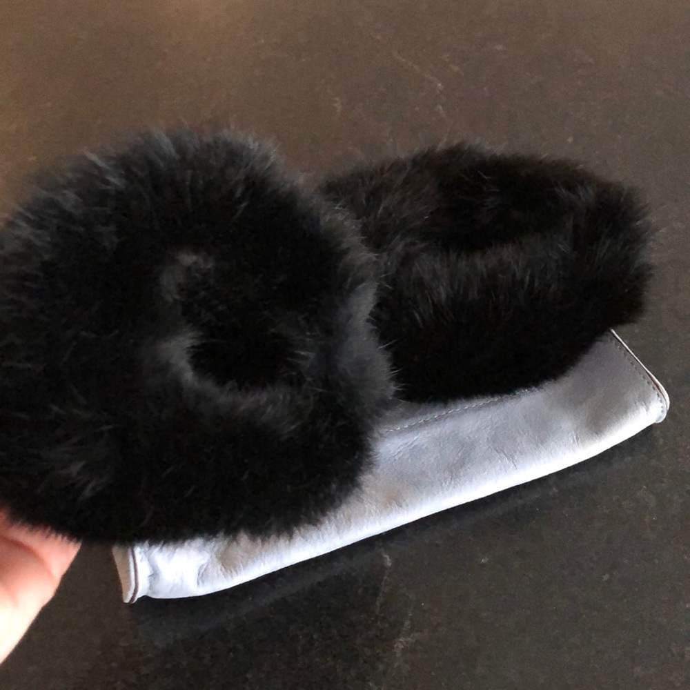 Black fur cuffs